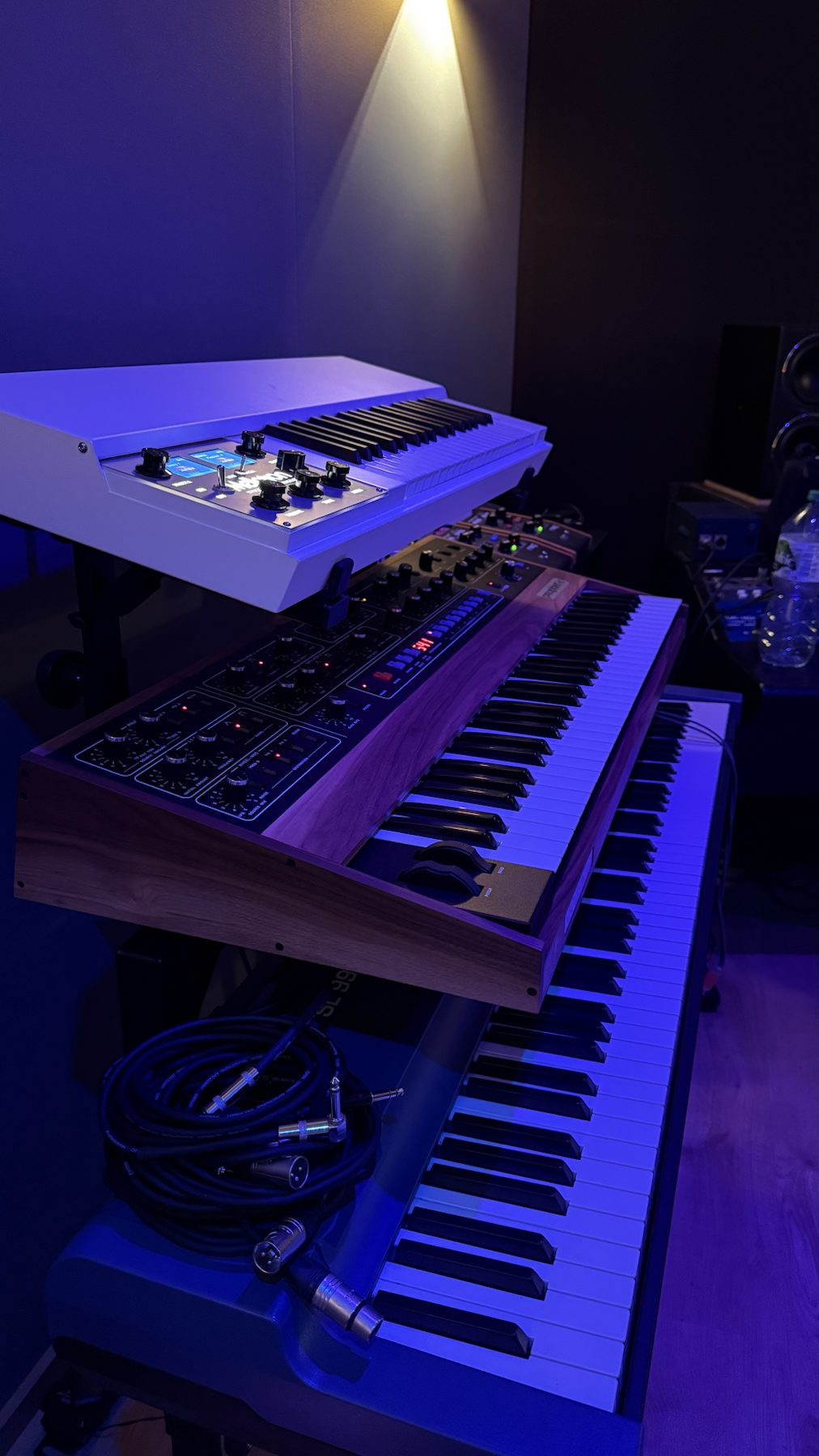 Synthesizers and production setup at WAVEART Studios